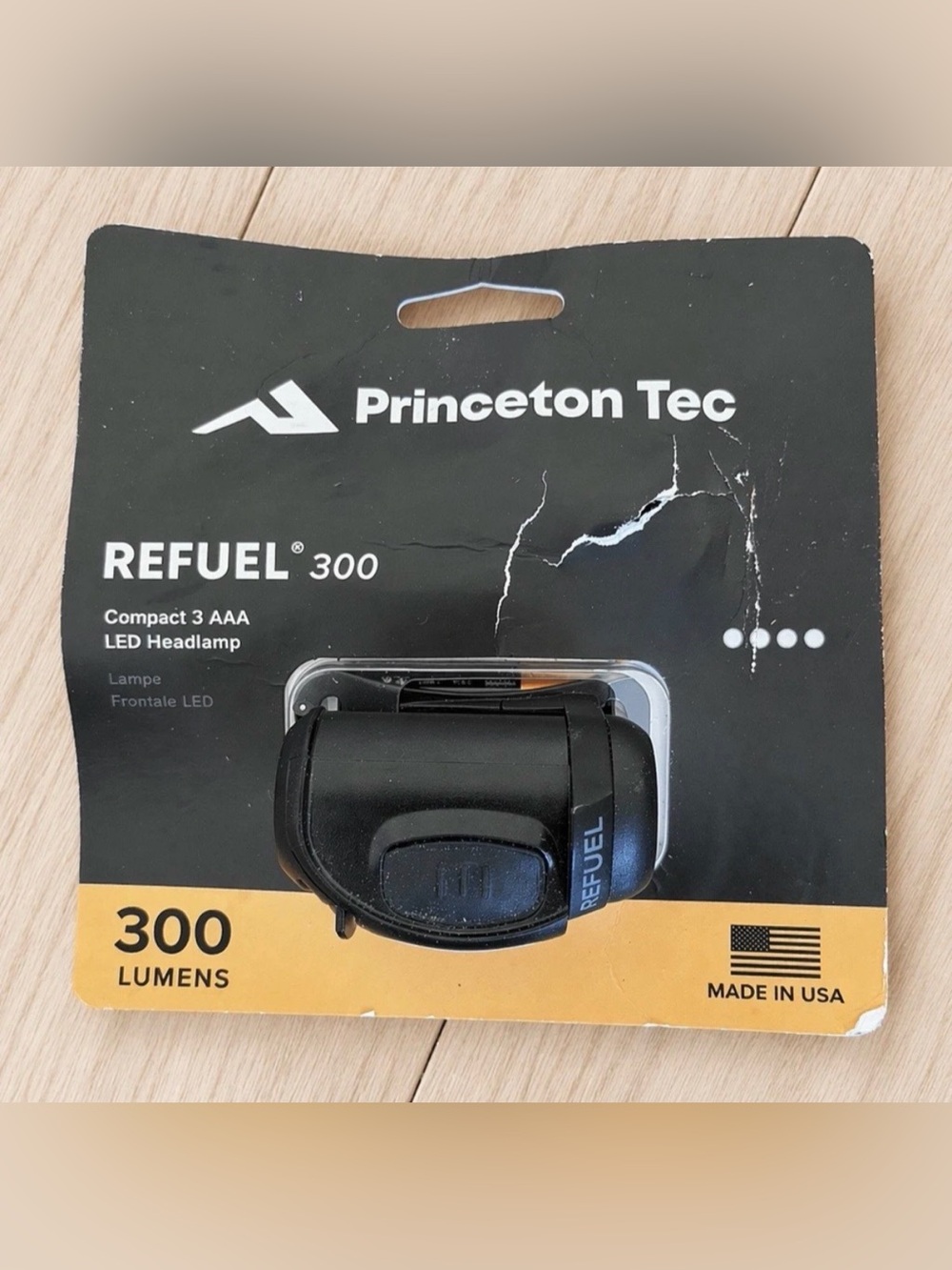 Princeton Tec Refuel 300 Compact LED Headlamp New with Batteries Dimmable